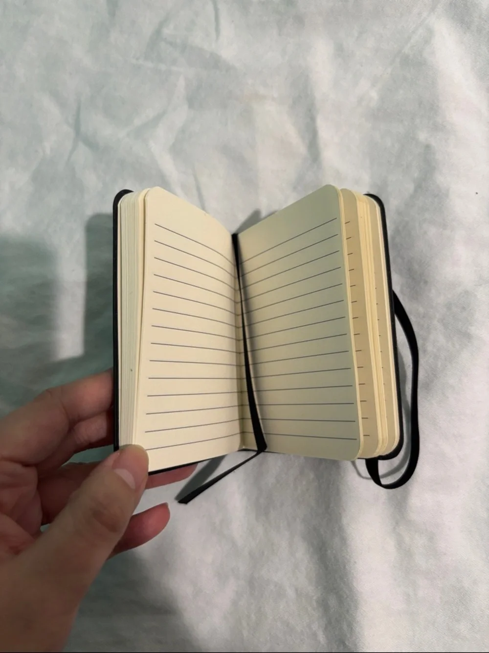 Armani Exchange Black Leather Mini Pocket Notebook